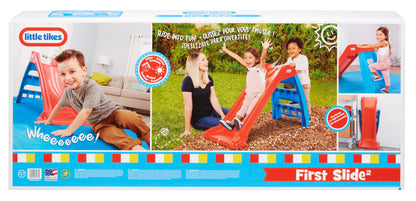 Little Tikes First Slide Toddler Slide, Easy Set Up Playset for Indoor Outdoor Backyard, Easy to Store, Safe Toy for Toddler, Slip And Slide For Kids (Red/Blue), 39.00 inch L x 18.00 inch W x 23.00' inch H
