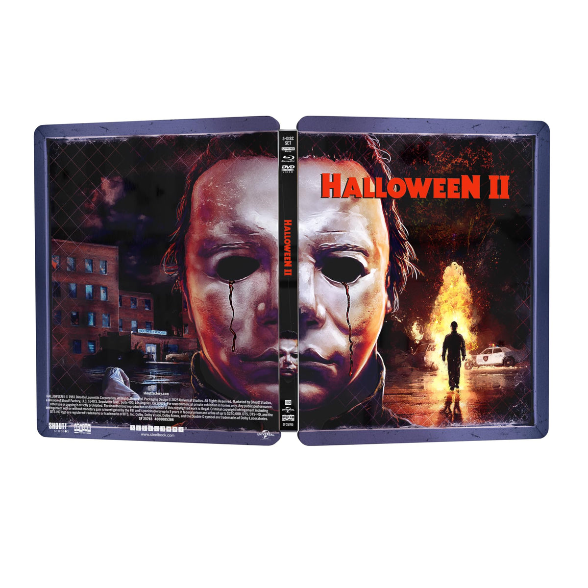 Halloween II (1981) - Limited Edition Steelbook 4K Ultra HD + Blu-ray + DVD