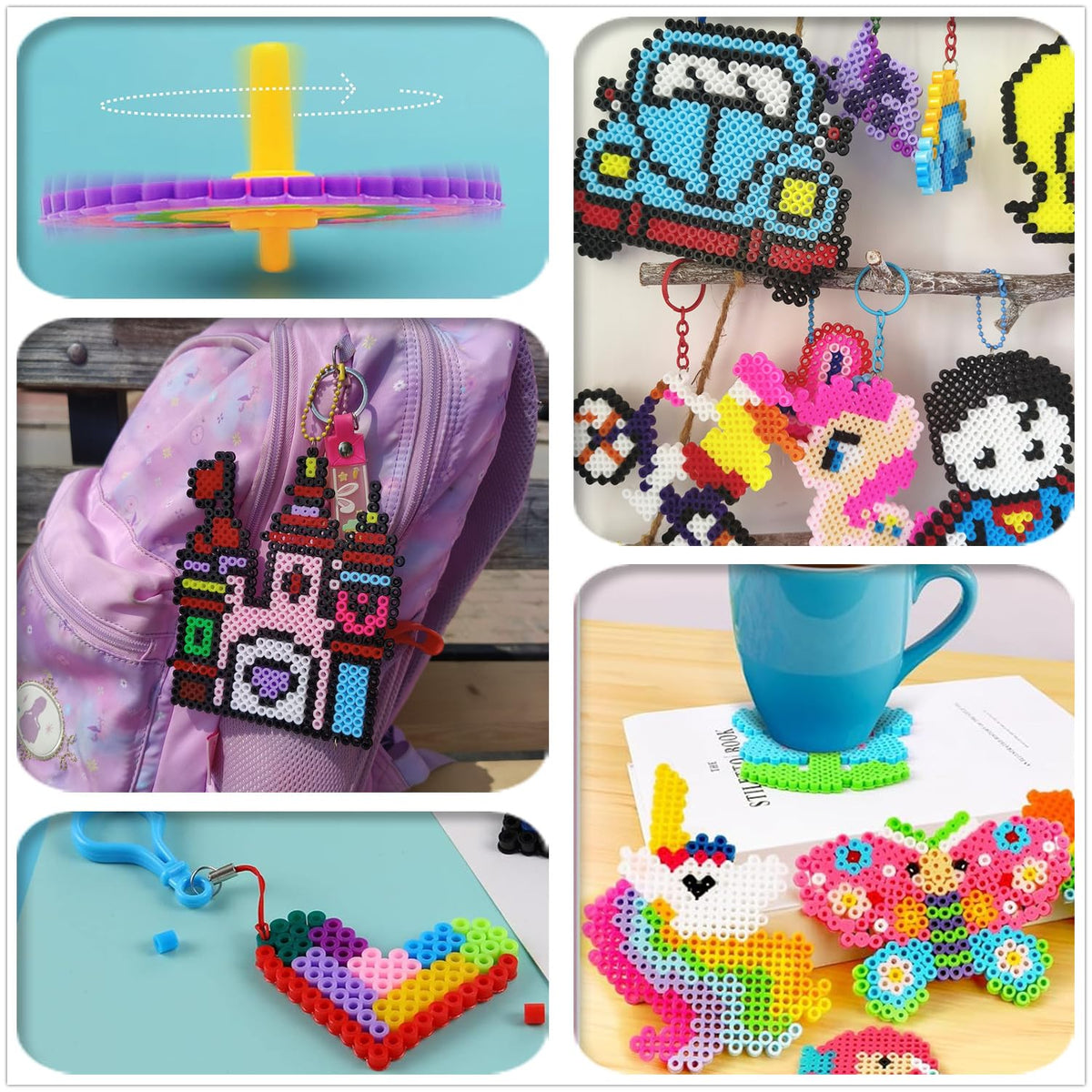 Vytung Fuse Beads Kit 13000pcs 36 Colors 5MM Melty with 6 Pegboards 220 Patterns 4 Tweezers 4 Ironing Paper, Melting Beads Kit for Christmas Birthday 🍁 All In One Marketplace Canada