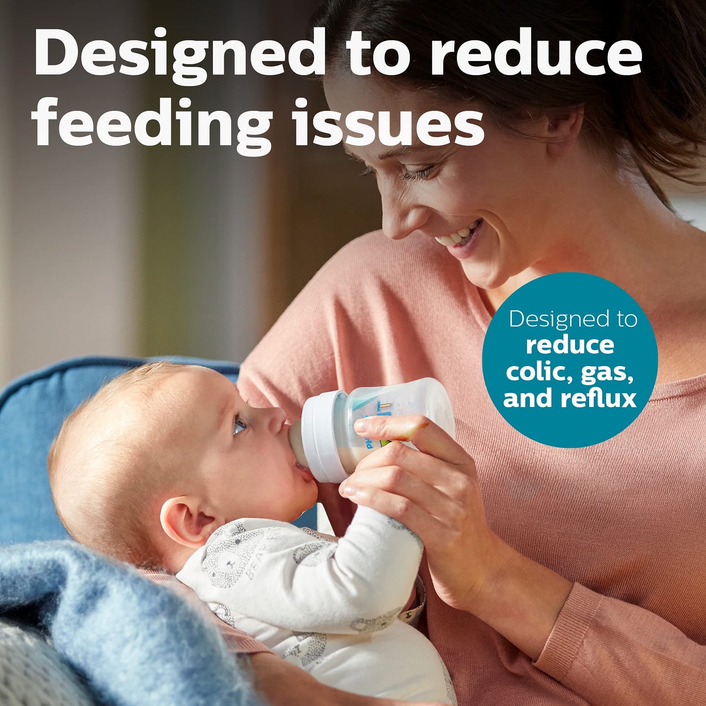 Philips Avent Anti-Colic Bottle with AirFree Vent, 4oz, with Flow 1 Nipples, 0m+, 4pk, Clear, SCY701/04 🍁 All In One Marketplace Canada