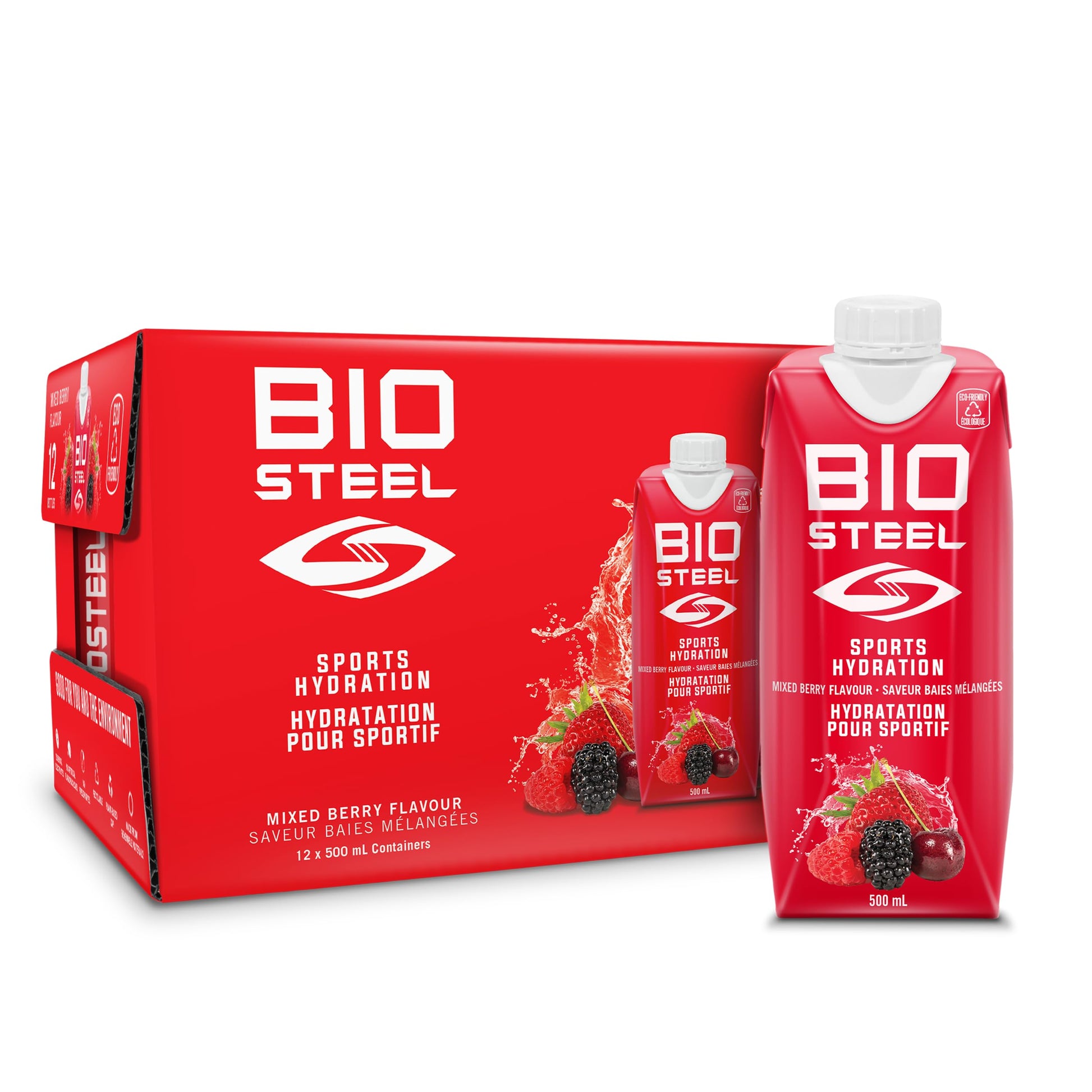BioSteel Electrolyte Sports Drink, Mixed Berry, 12-Pack, Zero Sugar BioSteel Sports