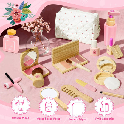 WELIN 17-Pieces Wooden Makeup Toy Set 🍁 All In One Marketplace Canada