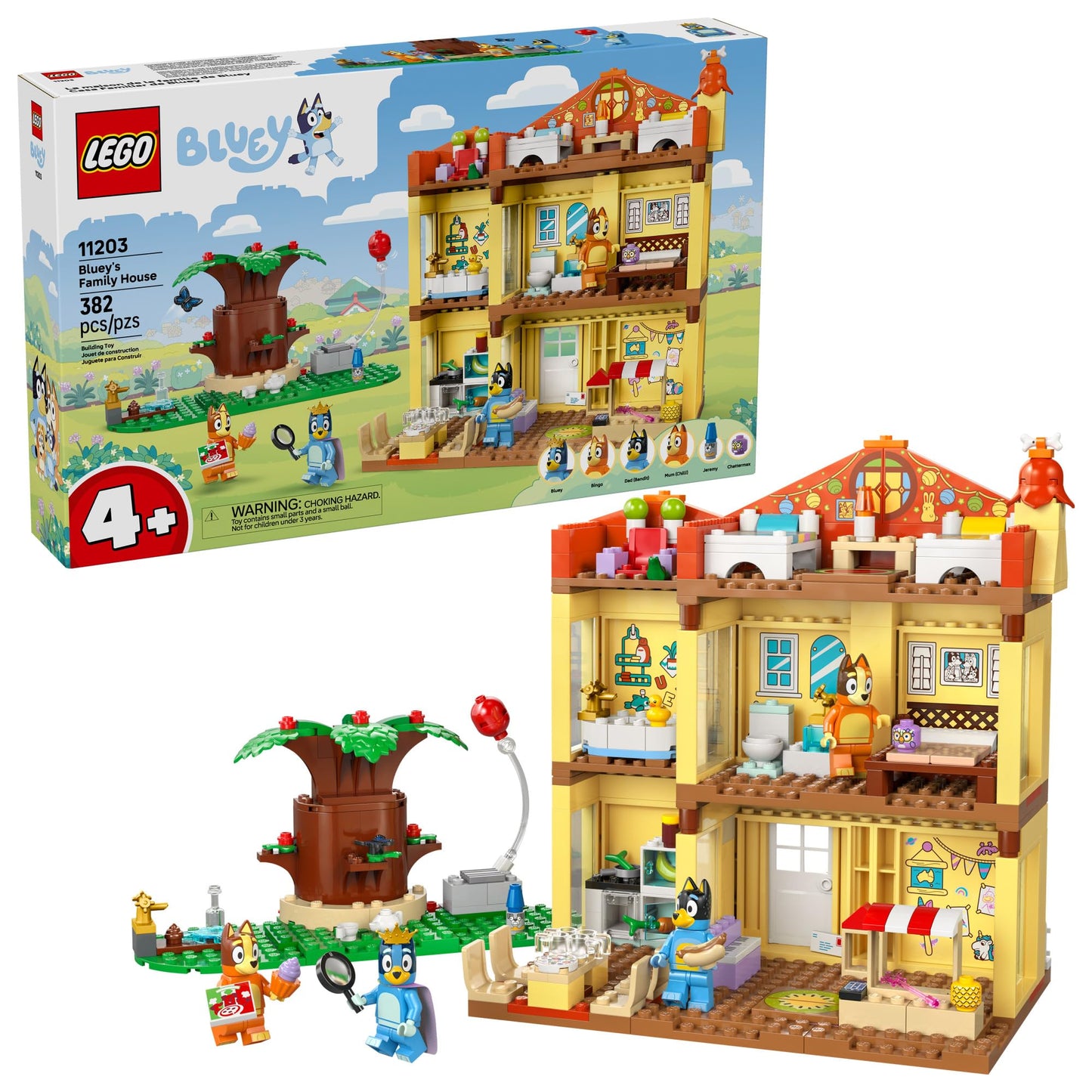 LEGO Bluey: Bluey’s Family House - Toddler Toy for 4 Year Old Boys and Girls - House Playset Includes Bluey and 5 Popular Characters - Great Birthday Gift Idea for Preschoolers - 11203 LEGO