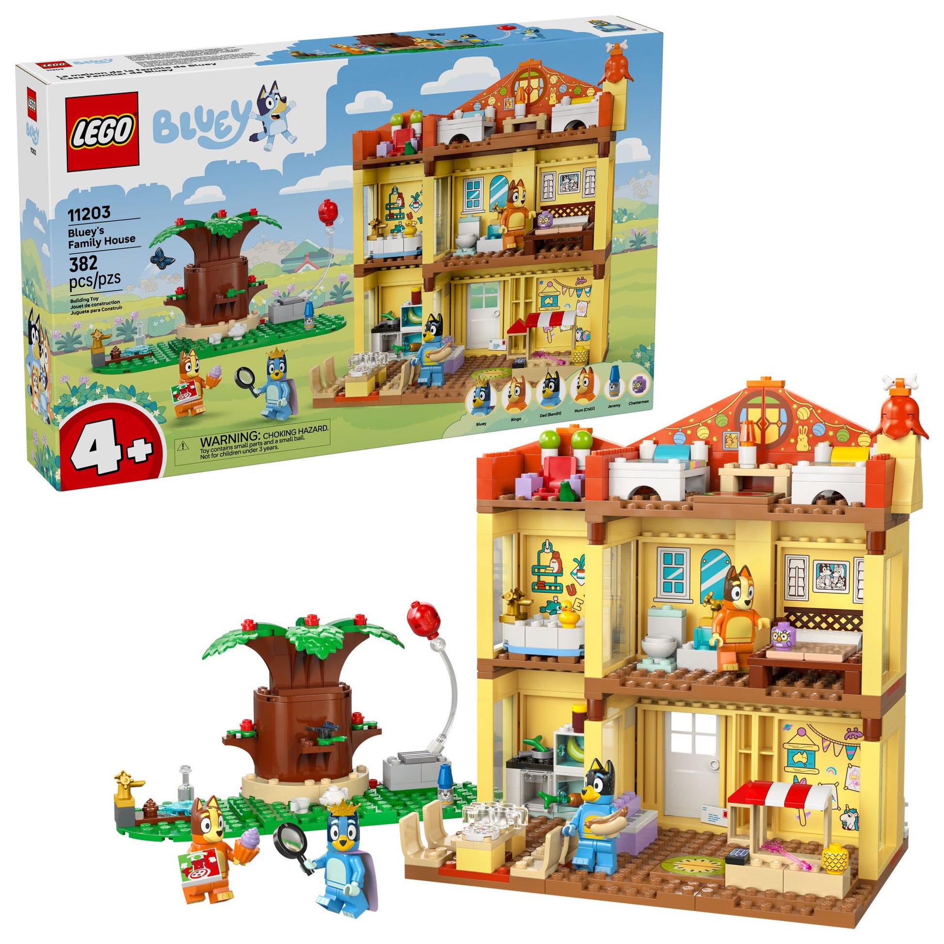LEGO Bluey: Bluey’s Family House - Toddler Toy for 4 Year Old Boys and Girls - House Playset Includes Bluey and 5 Popular Characters - Great Birthday Gift Idea for Preschoolers - 11203 LEGO
