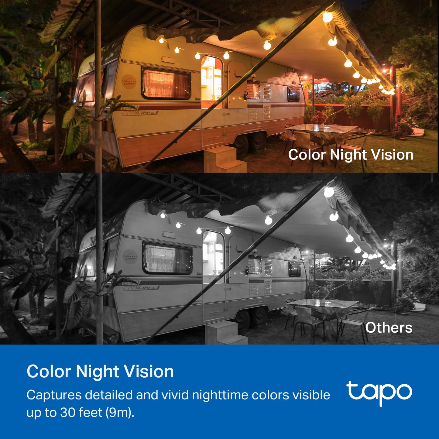 TP-Link Tapo Wire-Free Outdoor 2K Security Camera, 1-6 Months Battery Life, Smart Person and Motion Detection, SD/Cloud Storage, Spotlight Color Night Vision, No Hub Needed (Tapo C410)