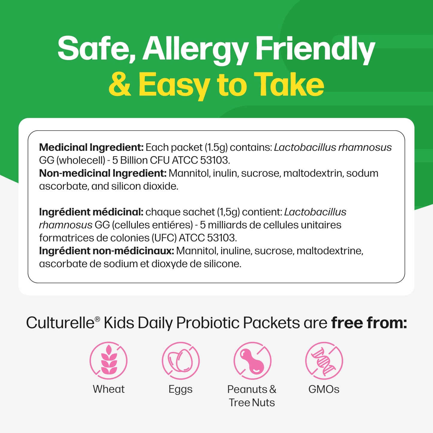 Culturelle Kids Daily Probiotic Packets for Kids | With 100% Naturally Sourced Lactobacillus GG Strain †††††† | Most Clinically Studied Probiotic | Pediatrician Recommended † | 30 Count Packets 🍁 All In One Marketplace Canada
