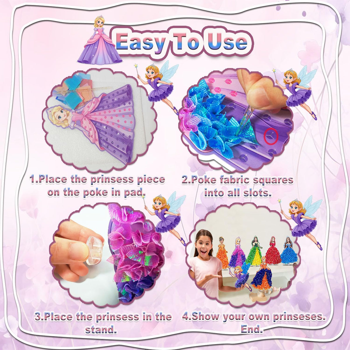 Poke in Art Kit for Kids - Magic Princess Craft Set Gift for Kids 🍁 All In One Marketplace Canada