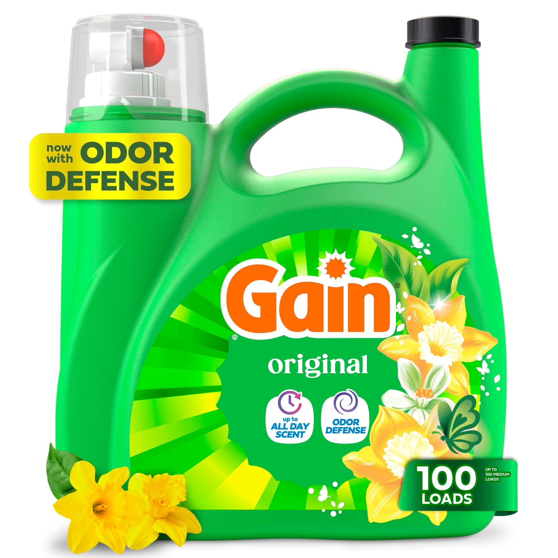 Gain Aroma Boost Liquid Laundry Detergent, Original Scent, HE Compatible, 107 Loads, 4.55L