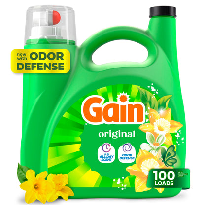 Gain Aroma Boost Liquid Laundry Detergent, Original Scent, HE Compatible, 107 Loads, 4.55L