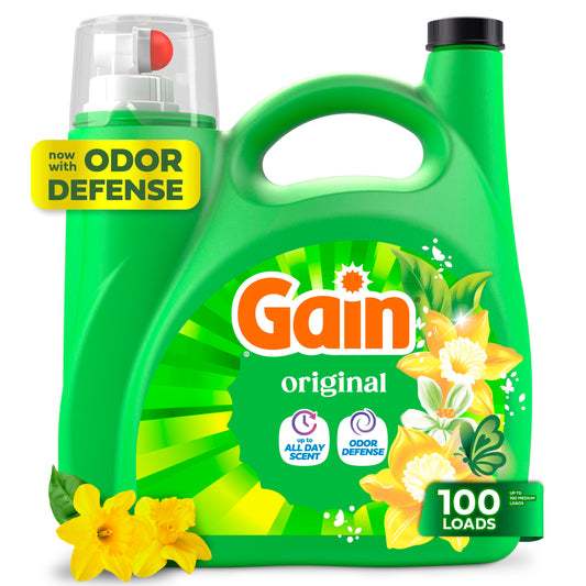 Gain Aroma Boost Liquid Laundry Detergent, Original Scent, HE Compatible, 107 Loads, 4.55L