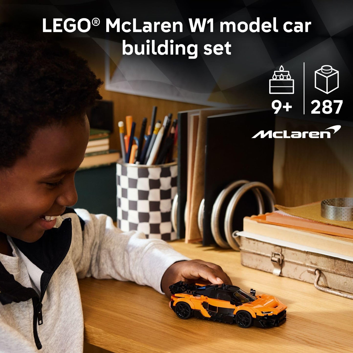 LEGO Speed Champions McLaren W1 Race Car Toy for Boys & Girls, Ages 9+ - Building Set for Pretend Play & Display w/1 Driver Minifigure - Gift Idea for Kids & Supercar Fans - 77257 LEGO