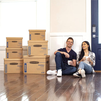 Bankers Box SmoothMove Classic Moving Boxes, No Tape Required, Medium, 20 Pack (8817202) 🍁 All In One Marketplace Canada