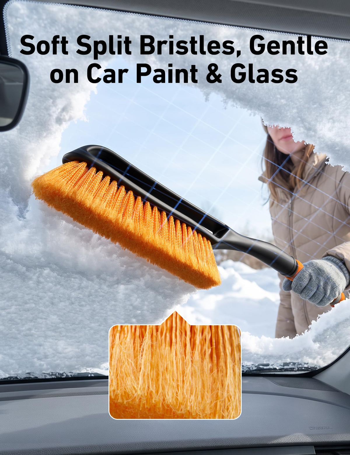 AstroAI 27" 2-in-1 Detachable Snow Brush & Ice Scrapers for Car Windshield 🍁 All In One Marketplace Canada
