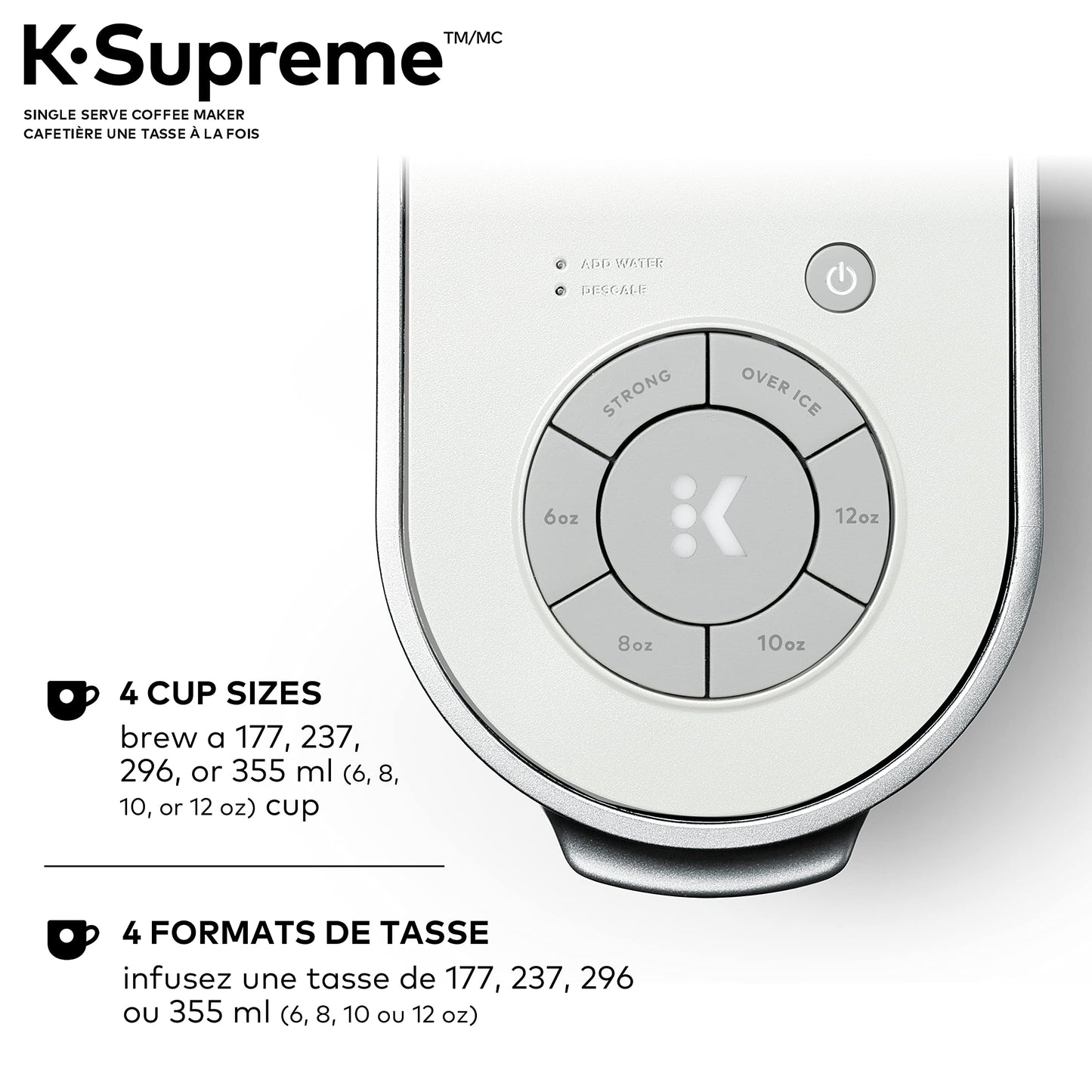 Keurig K-Supreme Single Serve K-Cup Pod Coffee Maker, With MultiStream Technology, White