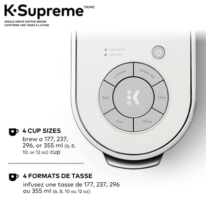 Keurig K-Supreme Single Serve K-Cup Pod Coffee Maker, With MultiStream Technology, White