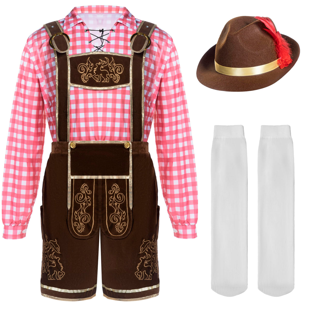 Spooktacular Creations Bavarian Oktoberfest Costume Lederhosen Men-L 🍁 All In One Marketplace Canada