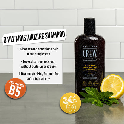 American Crew Men's Deep Moisturizing Shampoo, Citrus Mint, 8.45 fl oz