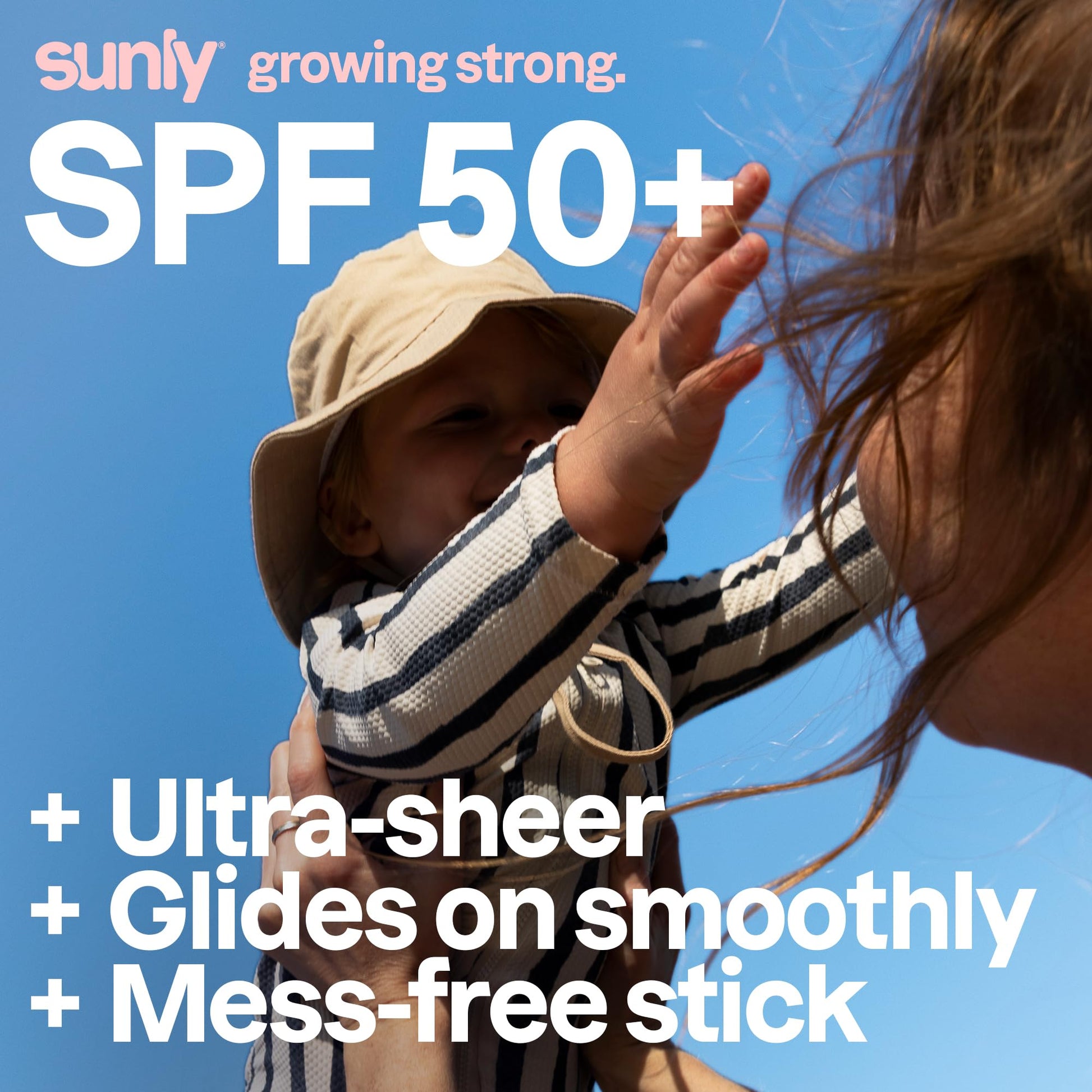 ATTITUDE Baby Mineral Sunscreen Stick SPF 50, Broad Spectrum Zinc Oxide, EWG Verified, Non-Nano, Mess-Free Stick for Face & Body, Lightweight Non-Greasy, Vegan, Unscented, 60 grams - Available at All In One Marketplace Canada