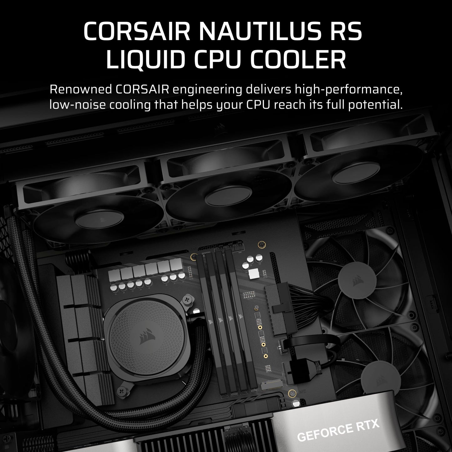 CORSAIR Nautilus 360 RS Liquid CPU Cooler – 360mm AIO – Low-Noise – Direct Motherboard Connection – Daisy-Chain – Intel LGA 1851/1700, AMD AM5/AM4 – 3X RS120 Fans Included – Black 🍁 All In One Marketplace Canada