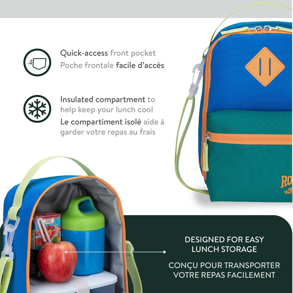Roots Kids 2-Piece Matching Set, 22.5L Backpack and 7L Lunch Bag