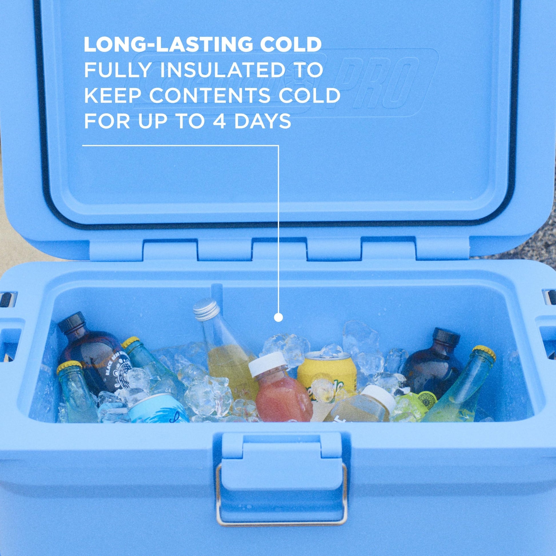 Coleman Pro 45-Quart Premium Hard Cooler, Heavy-Duty Ultra-Light Portable Cooler, Extra-Thick Insulation Keeps Ice up to 4 Days, 74-Can Capacity Coleman
