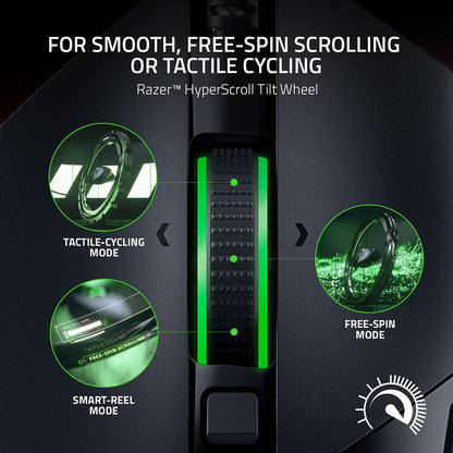Razer Basilisk V3 Wired Gaming Mouse: HyperScroll Tilt Wheel - 26K DPI Optical Sensor - Gen-3 Optical Switches - 13-Zone Chroma RGB with Underglow - 13 Programmable Controls - Black