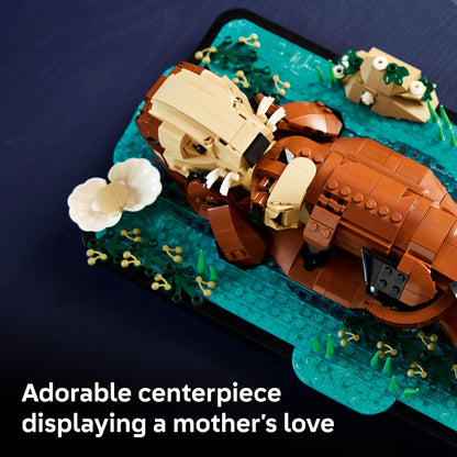 LEGO Ideas Floating Sea Otters Building Sets for Adults - Room or Office Decor for Women & Men, Ages 18+ - Gift Ideas for Birthday - 21366 LEGO