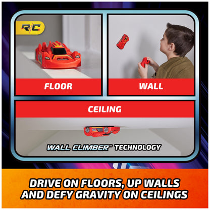 Air Hogs, Zero Gravity Sprint RC Car Wall Climber, Red USB Micro B Rechargeable Indoor Wall Racer, Over 5-Inches Long, Toys for Kids Ages 4 and up Air Hogs