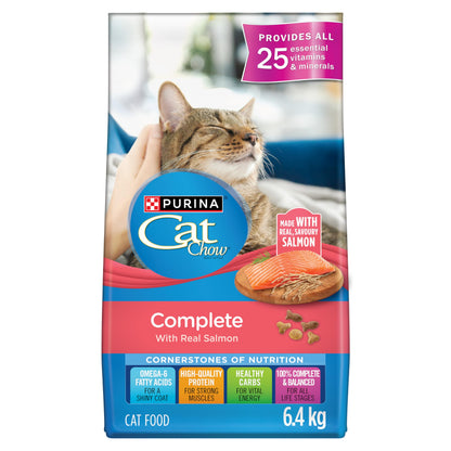 Cat Chow Complete Dry Cat Food, Salmon 6.4kg Purina Cat Chow