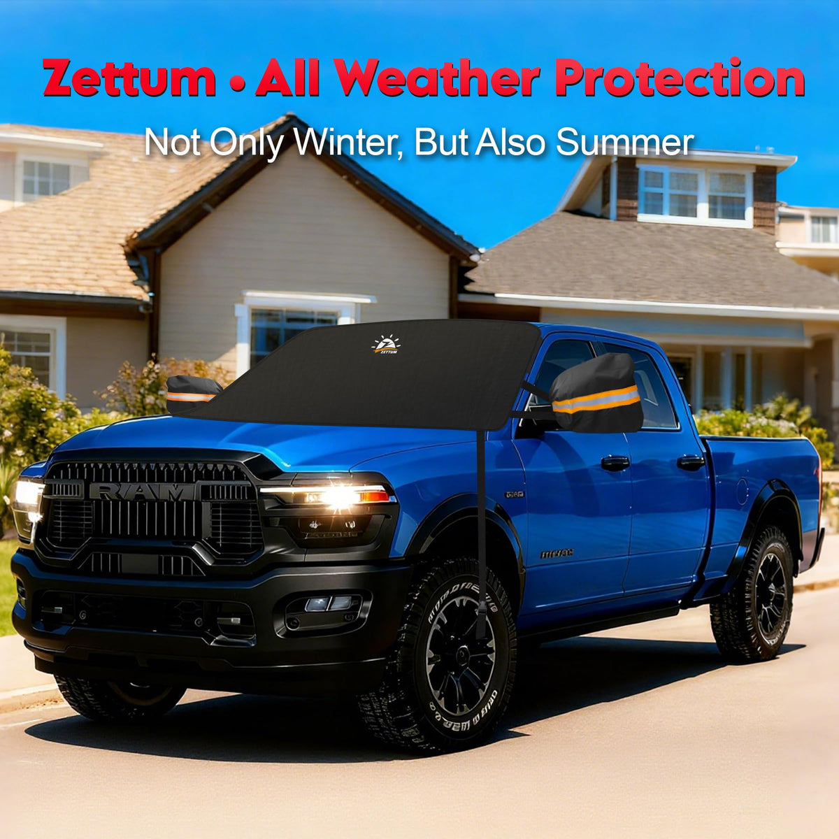 Zettum Truck Windshield Cover for Ice and Snow - 600D Large Windshield Snow Cover for Pickup Truck Heavy Duty, Winter Car Windshield Covers for Ford F150, Silverado, GMC Sierra, Ram, and More Trucks 🍁 All In One Marketplace Canada