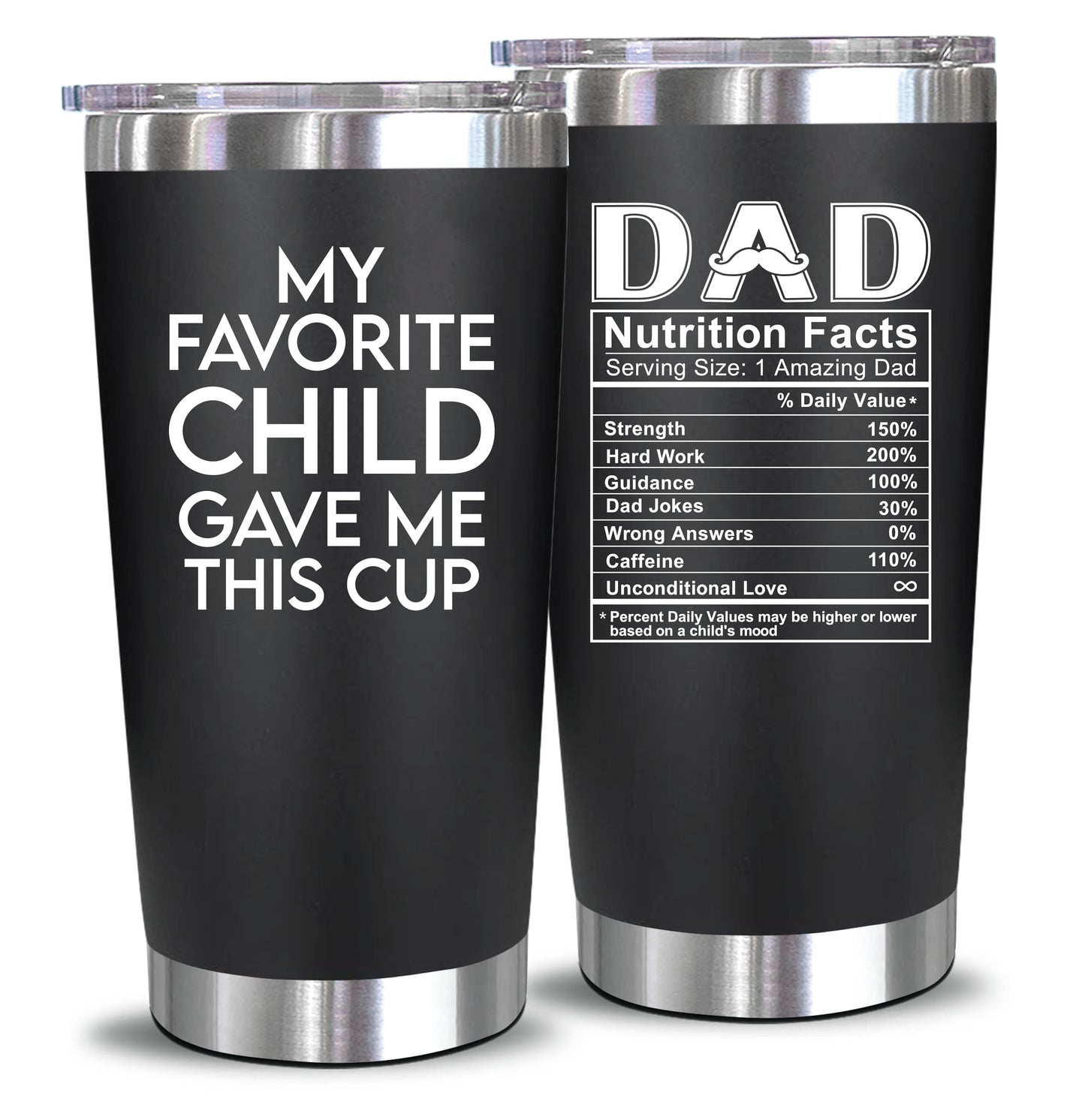 NewEleven Fathers Day Gift for Dad - Birthday Gift for Dad from Kids - Gifts for Husband - Birthday Present Ideas for Father from Daughter, Son - 20 Oz Tumbler - Available at All In One Marketplace Canada