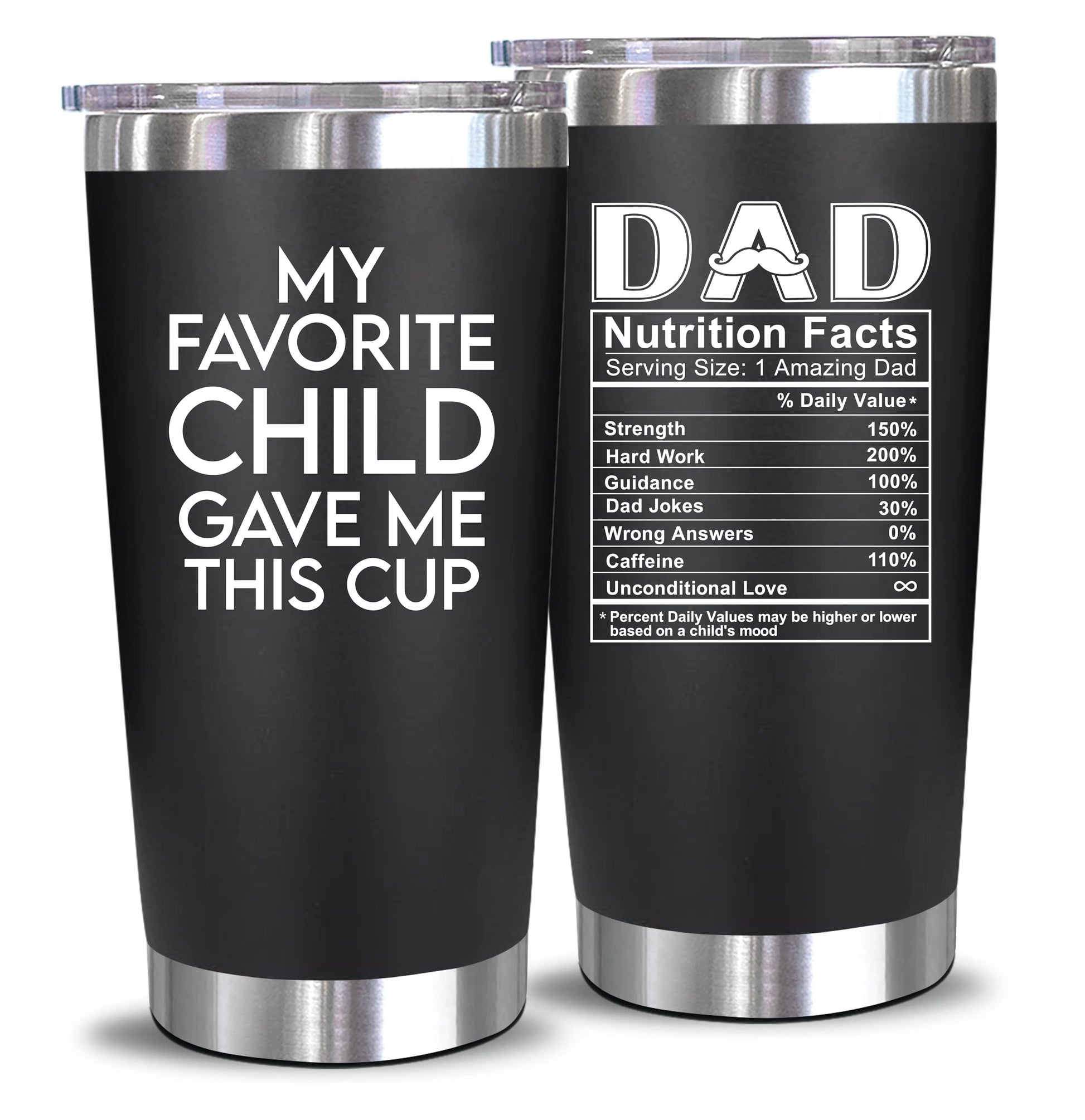 NewEleven Fathers Day Gift for Dad - Birthday Gift for Dad from Kids - Gifts for Husband - Birthday Present Ideas for Father from Daughter, Son - 20 Oz Tumbler - Available at All In One Marketplace Canada