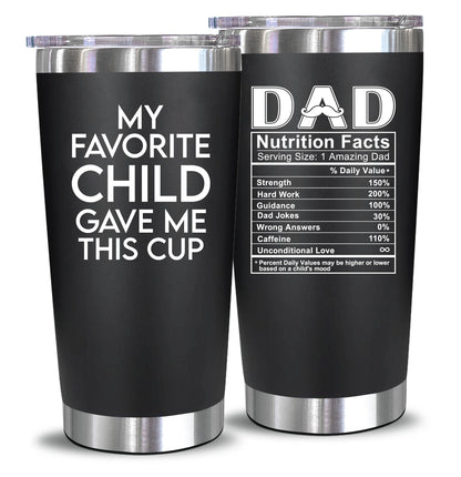 NewEleven Fathers Day Gift for Dad - Birthday Gift for Dad from Kids - Gifts for Husband - Birthday Present Ideas for Father from Daughter, Son - 20 Oz Tumbler - Available at All In One Marketplace Canada