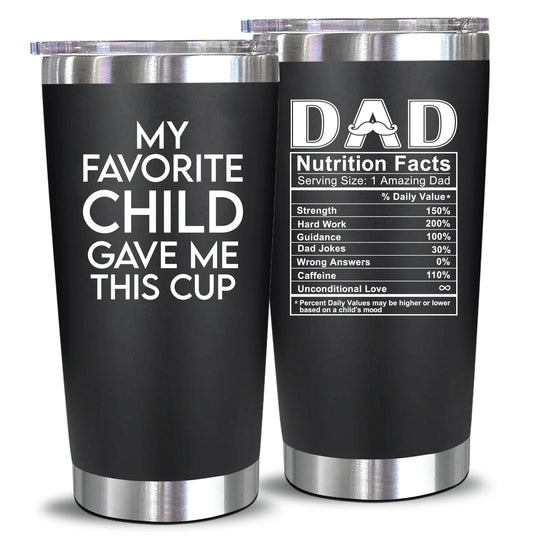 NewEleven Fathers Day Gift for Dad - Birthday Gift for Dad from Kids - Gifts for Husband - Birthday Present Ideas for Father from Daughter, Son - 20 Oz Tumbler - Available at All In One Marketplace Canada