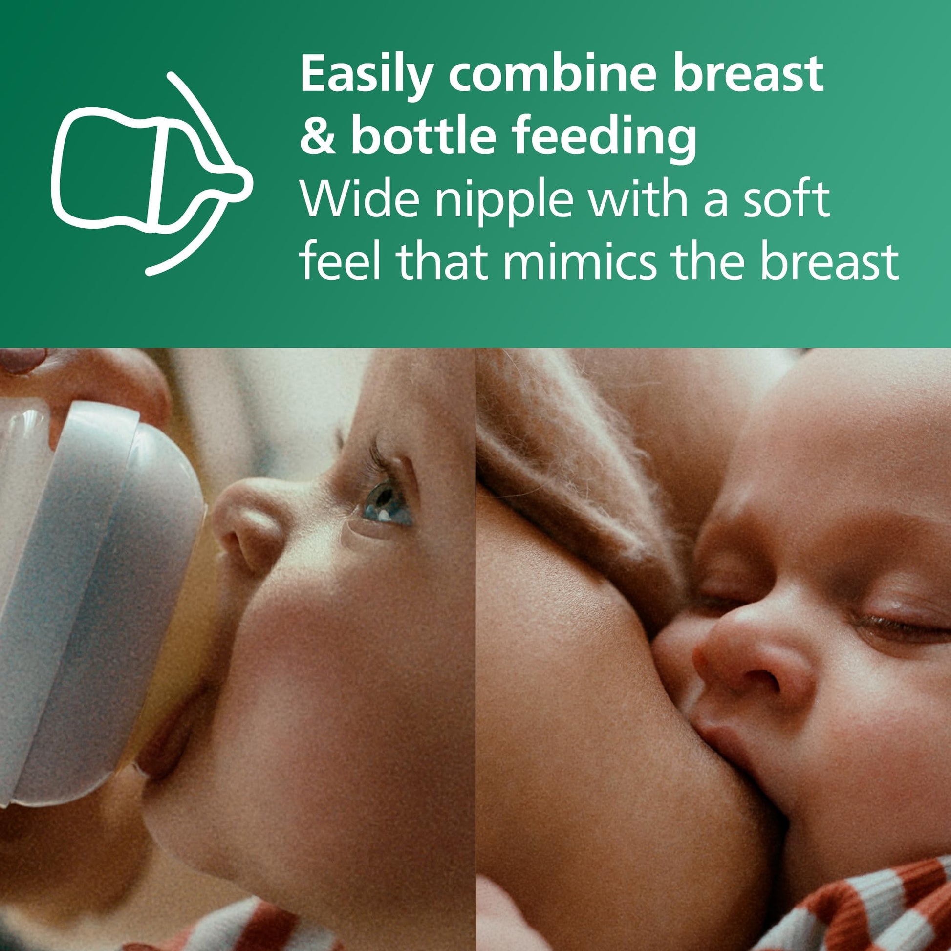 Philips Avent Natural Glass Baby Bottles with Natural Response Nipples (Medium Flow, Flow 3), 8oz, 3-pack, SCY913/03