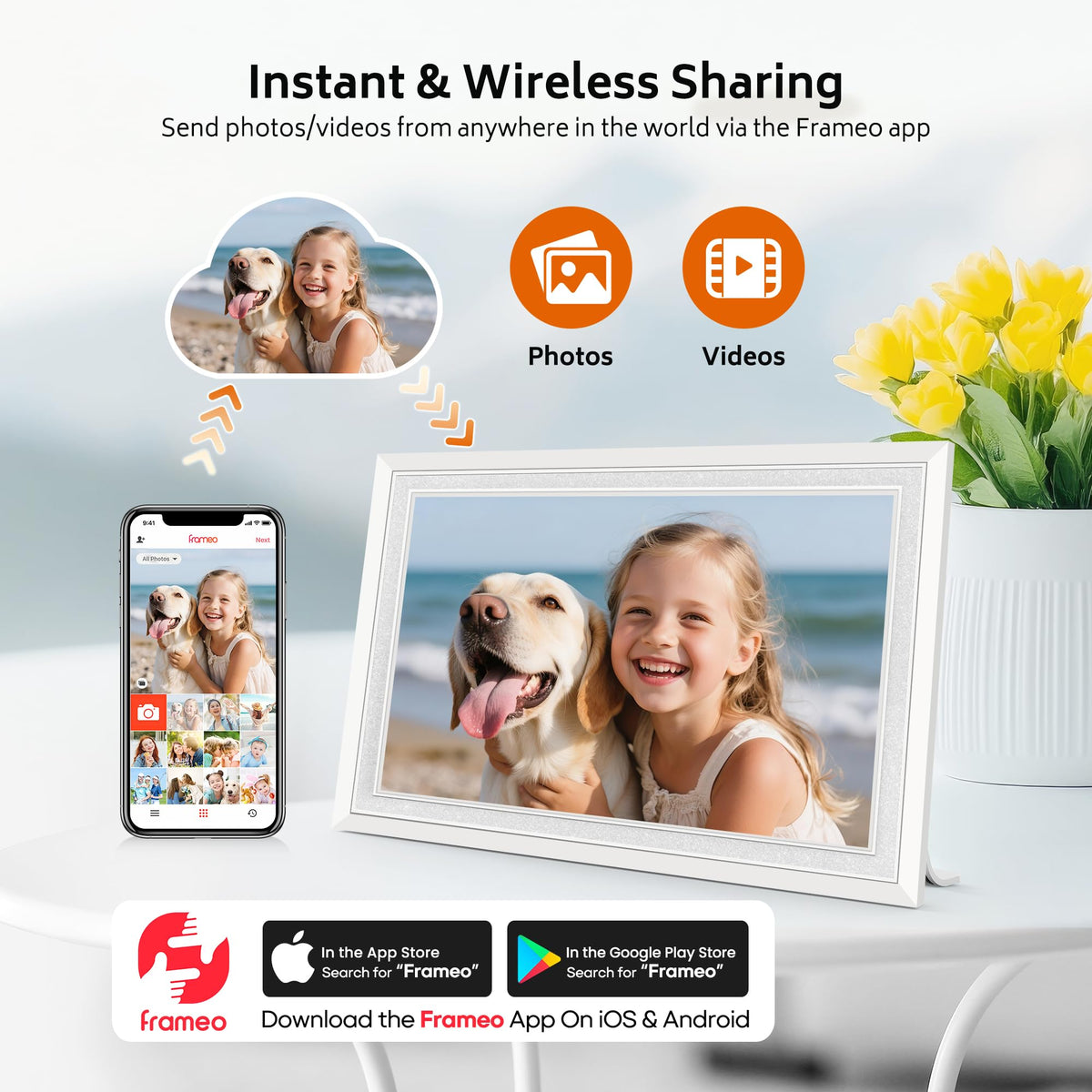 Frameo 10.1" Digital Picture Frame, 32GB Memory WiFi Electronic Photo Frame 🍁 All In One Marketplace Canada