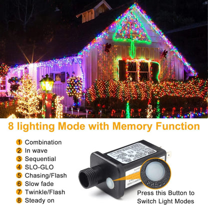 Halloween Lights Outdoor, 105FT 300 LED String Light (Purple Orange) 🍁 All In One Marketplace Canada