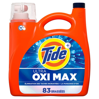 Tide Ultra Oxi Max Liquid Laundry Detergent, 83 Loads, Set-in Stain Removal Plus Oxi Power, Laundry Detergent Liquid, 3.46 L - Available at All In One Marketplace Canada