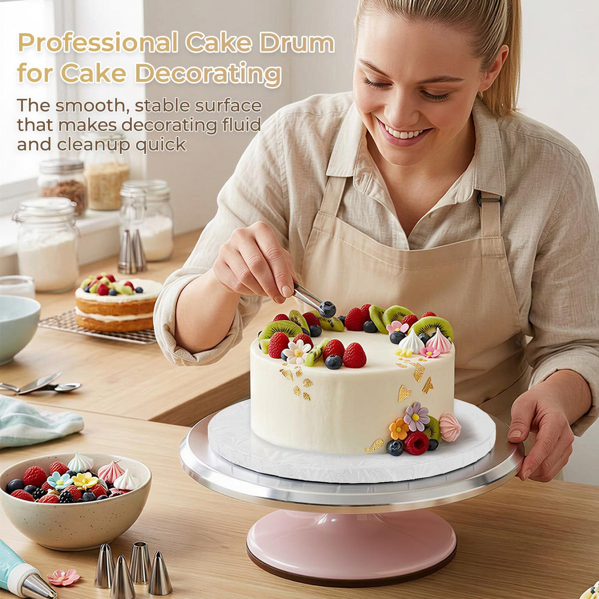 Ohuhu Cake Boards, 12 Pack 10 Inch Round Cake Drums, White 🍁 All In One Marketplace Canada