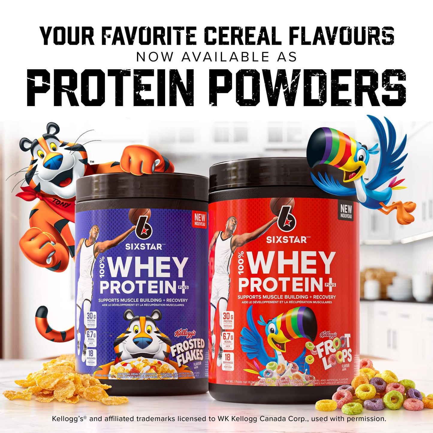 Six Star Whey Protein Powder Plus - Kellogg’s Frosted Flakes, 18 Servings Six Star