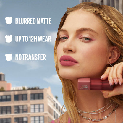 Maybelline Teddy Tint, Lip Stain, Soft Lip Tint, Light Feel, 12Hr Wear, Sheer or Blurred Finish, Knee High - Available at All In One Marketplace Canada