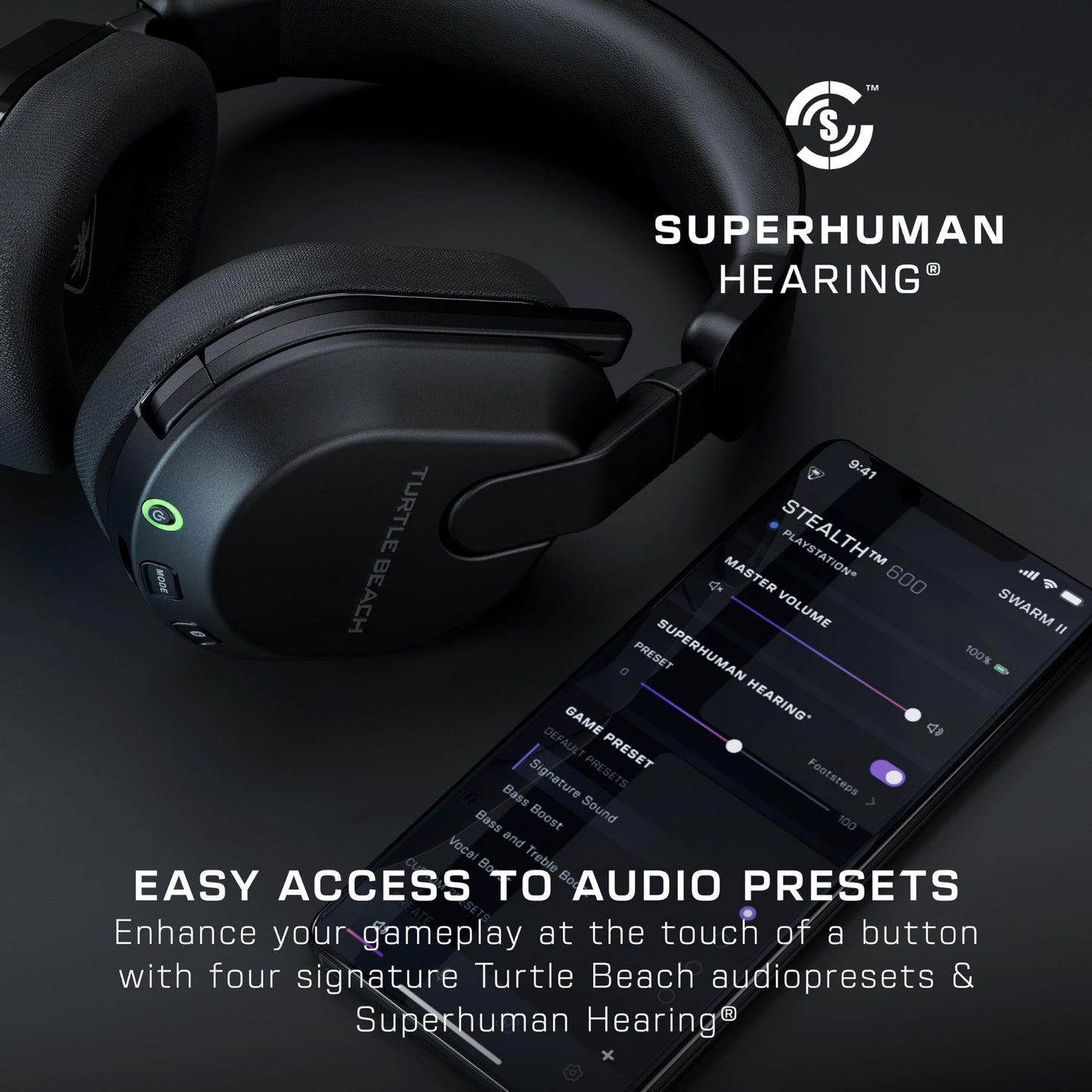Turtle Beach Stealth 600 Wireless Multiplatform Amplified Gaming Headset for PC, PS5, PS4, & Mobile – Bluetooth, 80-Hr Battery, Noise-Cancelling Flip-to-Mute Mic, Waves 3D Audio –Black 🍁 All In One Marketplace Canada