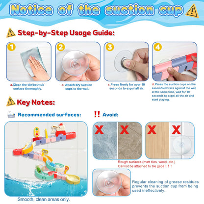 Fajiabao Bath Toys for Kids 3-5, DIY Marble Run Set, 38 PCS 🍁 All In One Marketplace Canada