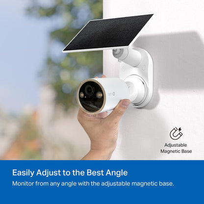 Tapo 4K 8MP Solar-Powered Outdoor Security Camera Kit, Wireless Magnetic Mount, 4K Ultimate Clarity, Free AI Detection, Cloud/Local Storage up to 512GB, Starlight Color Night Vision(Tapo C460 KIT)