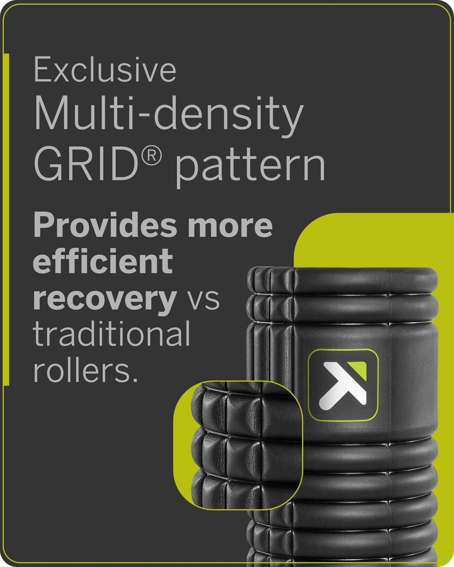 TriggerPoint Grid Foam Roller with Free Online Instructional Videos, Original (13-Inch), Black TRIGGERPOINT