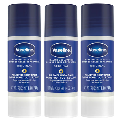 Vaseline All Over Jelly Balm Stick Healing Jelly Skin Care Unscented 40g (Pack of 3) - Available at All In One Marketplace Canada