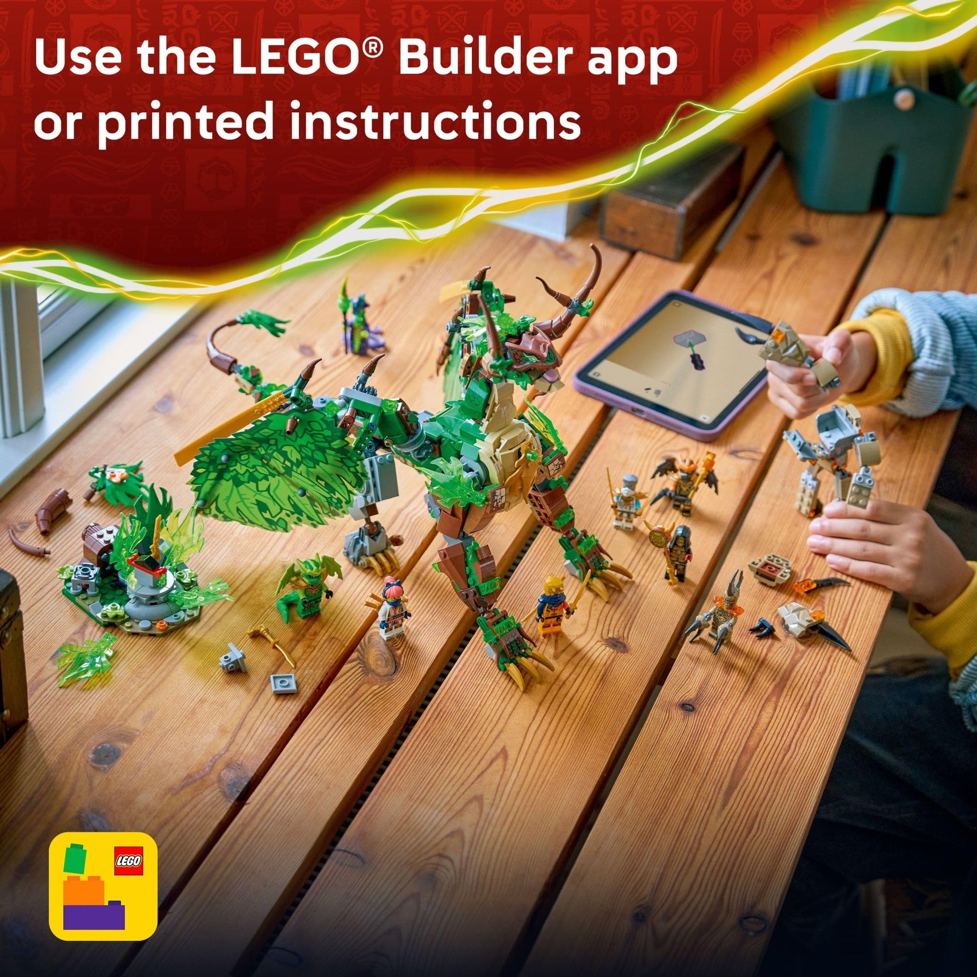 LEGO NINJAGO The Dragon of Life Building Toy for Boys & Girls - Poseable Dragon Toy Figure & Playset for Kids, Ages 9+ - W/Mini Mech & 8 Minifigures for Pretend Play - Gift Idea for Birthdays - 71859 LEGO
