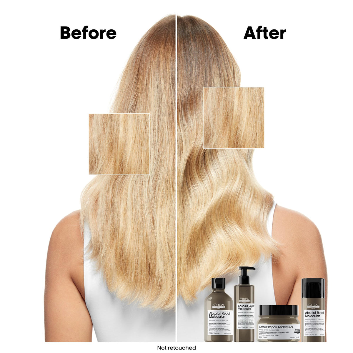 L'Oréal Professionnel Absolut Repair Molecular Mask, Damaged Hair, 250 mL