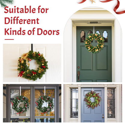 ZningEsxi 30 cm Slim Wreath Hanger for Front Door Black Door Wreath Hangers 🍁 All In One Marketplace Canada