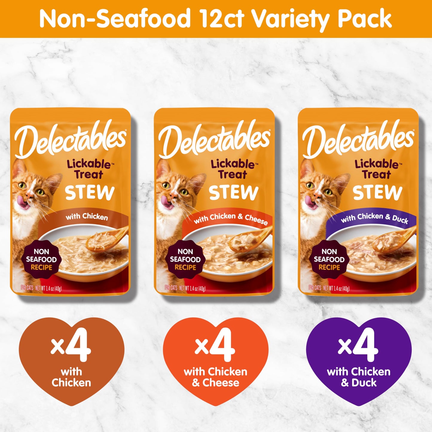 Hartz Delectables Stew Non Seafood Lickable Wet Cat Treats, Variety Flavour 24 Pack 🍁 All In One Marketplace Canada